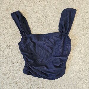 Elegant Navy Blue Women's Top shein Size S